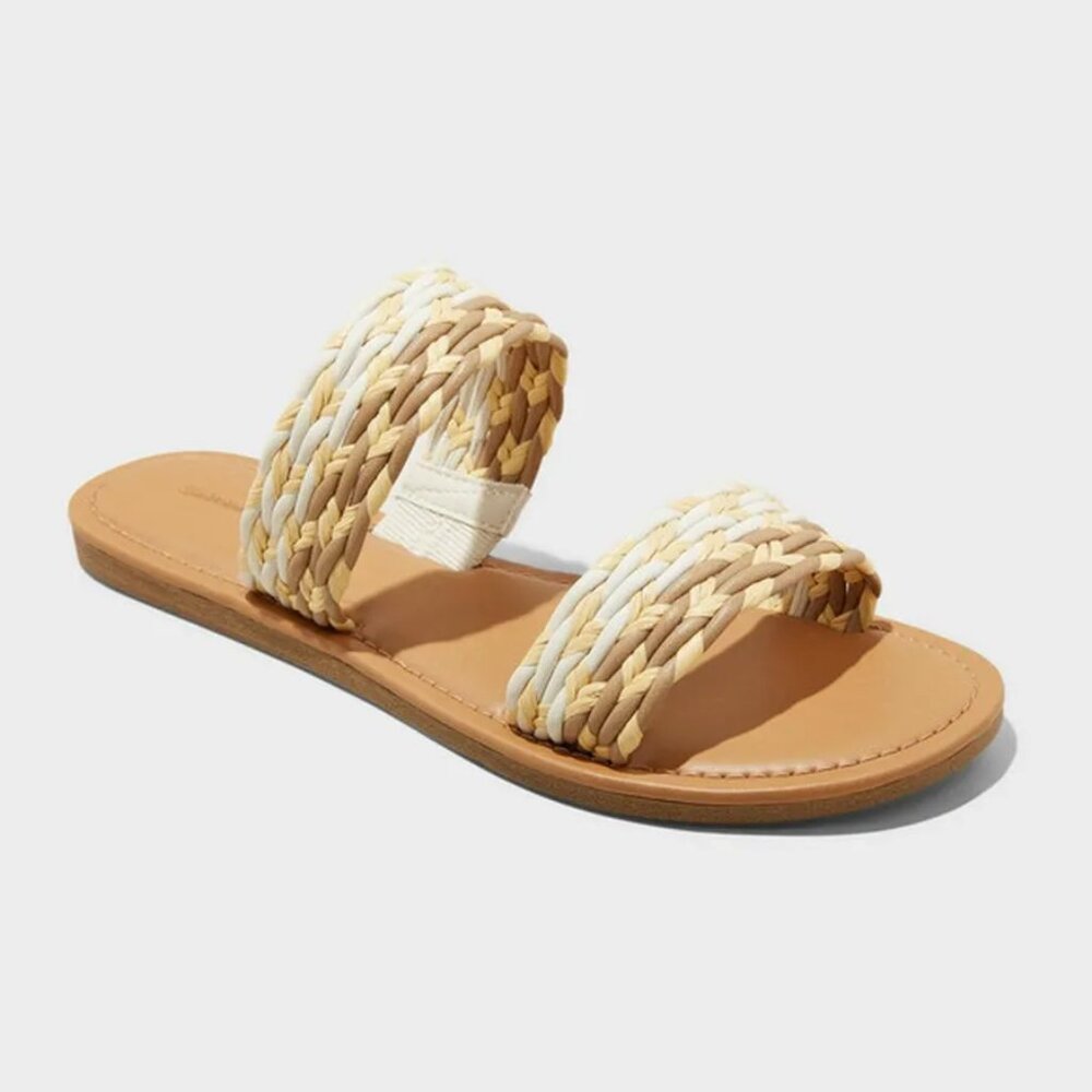 Universal Thread: Anita Basketweave Two Band Slide Sandal